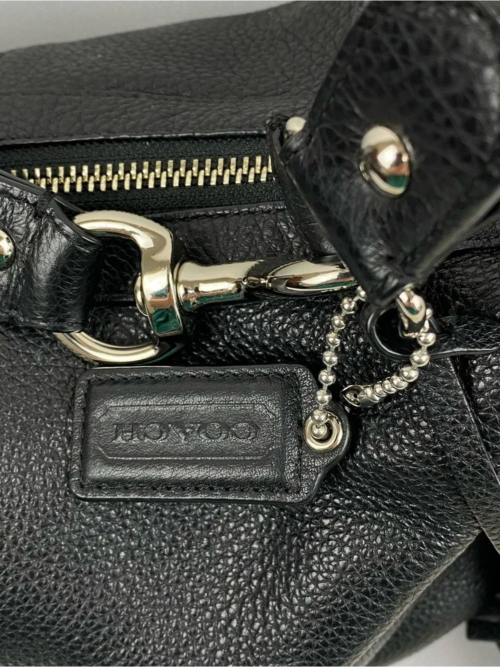 Coach Avery Leather Small Hobo Slouchy Bag Black with Teal/Green Lining F23960